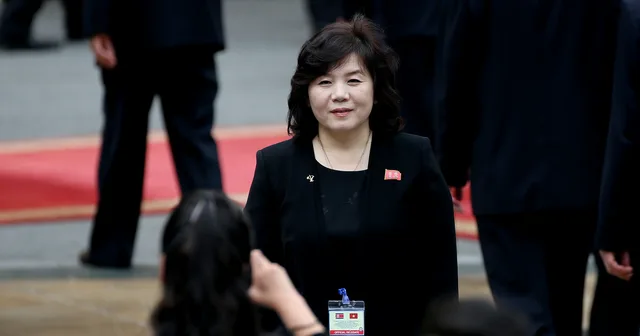 La ministre nord-coréenne des Affaires étrangères Choe Son Hui lors d'une cérémonie officielle, photo d'archives