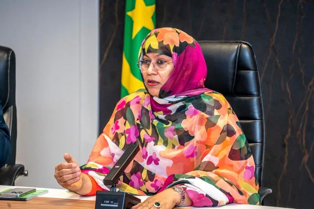 La ministre de la Santé Naha Mint Hamdi Ould Mouknass en réunion