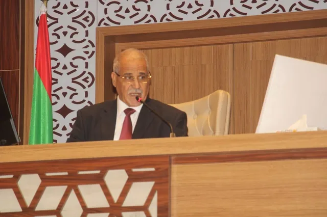 Photo d'archives de la bibliothèque de Madar montrant la tribune présidentielle de l'Assemblée nationale mauritanienne, et non la réunion du 15 octobre