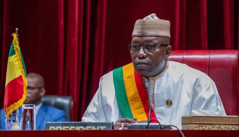 Le président du Conseil national de transition du Mali à la tribune