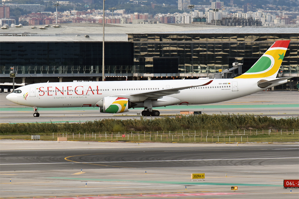 Archives : Airbus A330-941 d’Air Sénégal, immatriculé 6V-ANB, novembre 2022