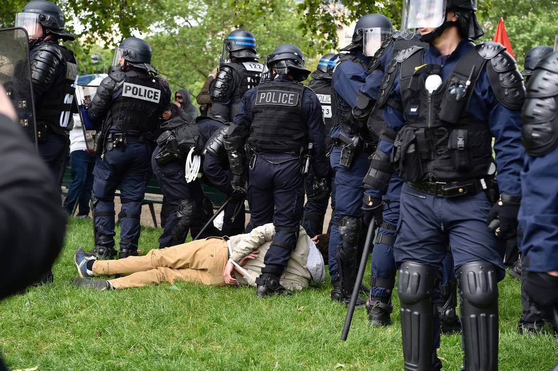 Des policiers antiémeute français lors de manifestations précédentes, photo d'archives