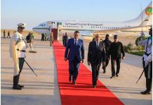 Le président Ghazouani revient à Nouakchott après l'inauguration de projets de développement à Nouadhibou