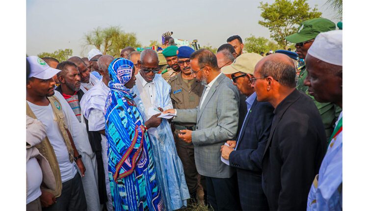 Gorgol :  Cérémonie de distribution d’une aide humanitaire dans la moughataa de Maghama