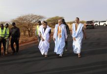 El Ghazouani s'informe de l'avancement des travaux sur la route Amourj Adel Bagrou