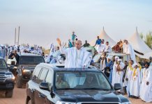 Ghazouani effectue une visite surprise au barrage de Walata dans le cadre de sa tournée d'inspection dans la wilaya du Hodh Charghi