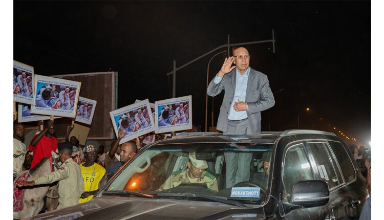 L’arrivée du Président de la République à Kaédi en provenance de Tifoundé Sivé