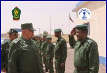 Le chef d'état-major de la gendarmerie inspecte le bataillon de gendarmerie à  Nema