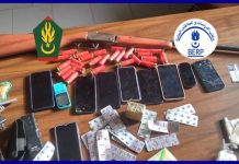 La gendarmerie arrête un trafiquant de drogue à Dar Naim et saisit des armes à feu en sa possession