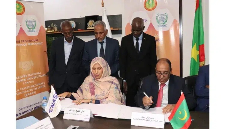 Nouakchott : Signature d’une Convention de partenariat entre le Centre National des œuvres Universitaires et la « CNASS »