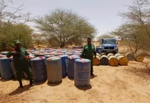 La gendarmerie nationale saisit près de 69 000 litres de carburant cachés près de Bassiknou
