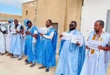Le mouvement des activistes de Boutlémith proteste à Nouakchott contre l'exclusion de familles de la nouvelle mise à jour de TAAZOUR
