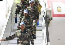 Retour à Nouakchott du premier contingent du 9e bataillon mauritanien en Centrafrique