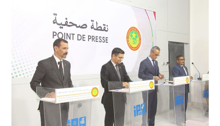 Noukchott : Les membres du gouvernement tiennent un point de presse après les travaux du conseil des ministres
