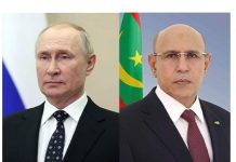 Ghazouani à Poutine : Nous sommes désireux de développer les relations de coopération