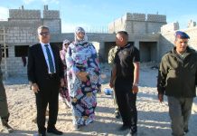 Mint Mouknas inspecte les principaux projets de grands travaux réalisés par le secteur du logement à Nouadhibou.