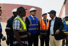 Le ministre de l'Énergie inspecte les travaux de construction de dépôts de carburant à Nouakchott
