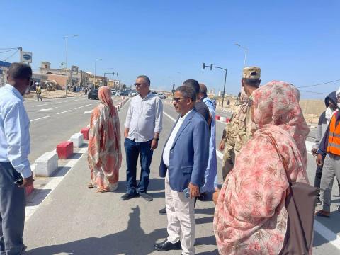 Le ministre de l'équipement et des transports inspecte l'avancement des travaux du pont de l'amitié et du projet de mobilité de Nouakchott