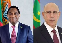 Ghazwani au président zambien : Nous souhaitons renforcer les liens de coopération