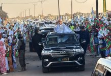 Ghazouani fait escale à M'bout, troisième étape de sa tournée de vérification au Gorgol