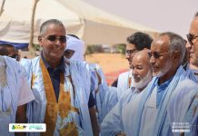 En réponse à l'appel du Président Ould Baba Ahmed organise une manifestation politique dans le village de Naim, dans la wilaya du Trarza