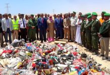 Nouakchott : Des quantités considérables d'alcool et de produits saisis détruites