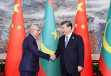 Ghazouani assure à son homologue chinois que la Mauritanie tient à développer ses relations de coopération