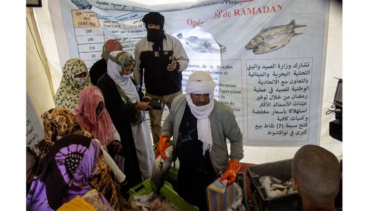 Nouakchott : La Fédération Nationale de la Pêche, en collaboration avec le ministère de la Pêche et des Infrastructures Maritimes et Portuaires, offre du poisson dans sept points des expositions pilotes de l’opération Ramadan