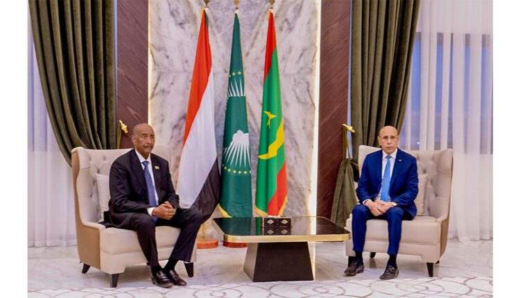 Nouakchott : le Président de la République et Président de l’Union Africaine entretien avec le président du Conseil de souveraineté de transition de la république du Soudan