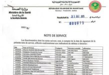 Transferts massifs du personnel de santé entre Nouakchott et l'intérieur du pays