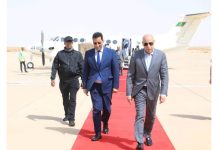 Ghazwani retourne à Nouakchott après le lancement de la deuxième phase du projet Aftout Chergui