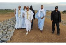 Ghazwani inspecte le barrage « Mouf » dans la moughataa de Adel Bagrou