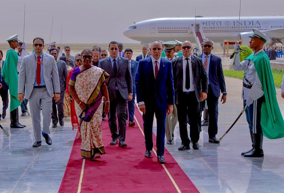 La présidente de l'Inde arrive à Nouakchott pour une visite officielle