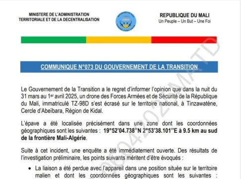 Après l'abattage d'une drone, le Mali intente une action en justice internationale contre l'Algérie