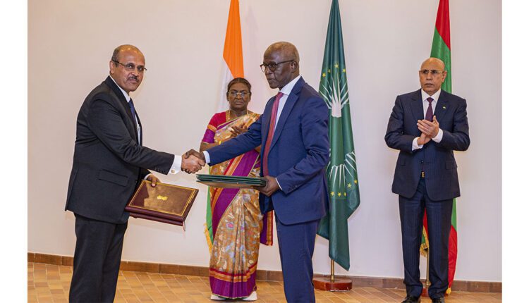 Nouakchott : Supervision de plusieurs signatures des accords entre la Mauritanie et l’Inde