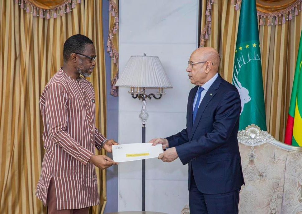 Nouakchott : La délégation du gouvernement burkinabé remet la lettre de Traoré à Ould Ghazouani