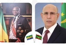 Ghazouani à son homologue gabonais désireux de développer des relations de coopération