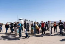 Le lancement de la saison touristique avec l'arrivée du premier vol international à la ville d'Atar