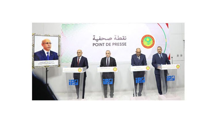 Nouakchott : Tenue d’un point de presse par le ministre de l’Équipement et des Transports, porte-parole du gouvernement, le ministre de l’Intérieur et de la Décentralisation et le ministre des Finances