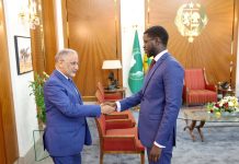 À l'occasion de la fin de ses fonctions, le président sénégalais reçoit l'ambassadeur mauritanien à Dakar