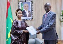Ould Merzoug reçoit les lettres de créance de la nouvelle ambassadrice de l'Angola