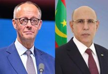 Le président Ghazouani discute par téléphone avec le conseiller allemand de questions régionales et internationales