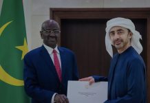 Ould Ghazouani  envoie un message écrit à son homologue émirati