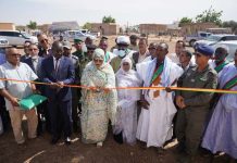 Inauguration d'un nouvel entrepôt pour la Commission de sécurité alimentaire à Kobéni