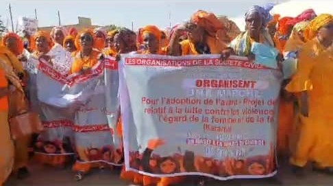 Organisation d’une marche pacifique pour l’adoption de la loi Karama par les organisations de la société civile Mauritanienne