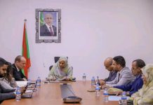 Mint Mouloud discute avec une délégation du Fonds monétaire international des relations de coopération