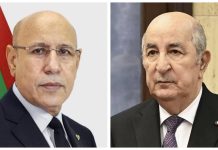 Tebboune téléphone à Ghazouani pour le féliciter à l'occasion de l'Aïd el-Fitr